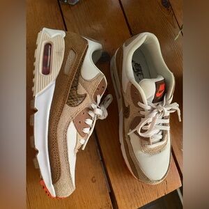Nike Air Max 90 "Pale Ivory Snakeskin Swoosh" sneakers, Size 7, Women